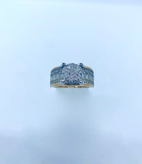 Dazzling Two Tone Micro Pave Ring