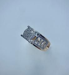 Dazzling Two Tone Micro Pave Ring