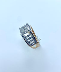 Dazzling Two Tone Micro Pave Ring