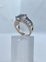 Dazzling Two Tone Micro Pave Ring