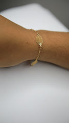 Single Strand Leaf Bracelet