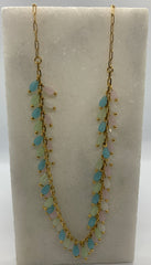 Colorful Necklace & Drop Earrings Set